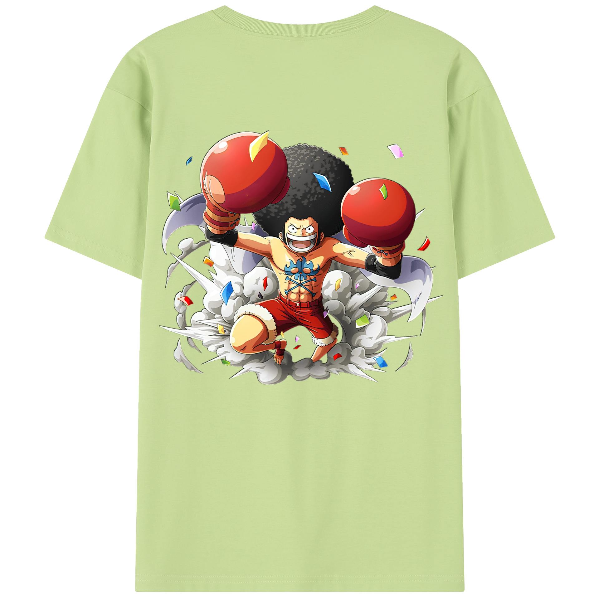 ワンピース モンキー・D・ルフィ ONE PIECE Monkey D. Luffy 綿100％半袖Tシャツ（背面プリント）